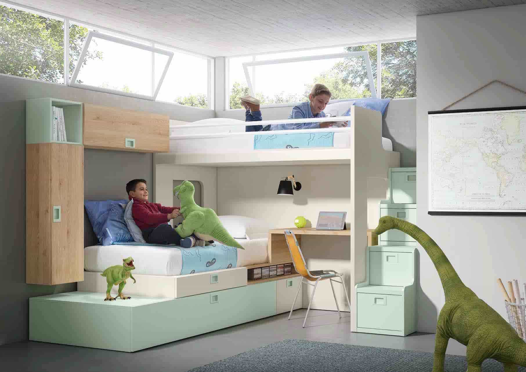 Dormitorio Juvenil Verde Menta - Muebles Sipo