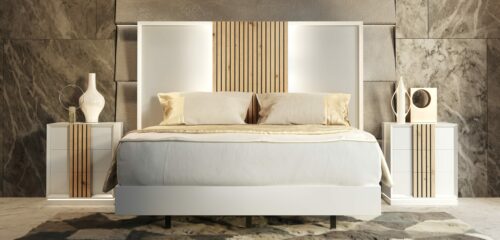 Dormitorio de matrimonio con muebles a juego