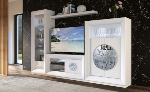 mueble blanco de salón